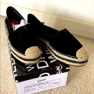Black Suede Espadrilles size 8